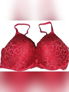 Frederick's of Hollywood Red Lace Underwire Bra, Size 38D